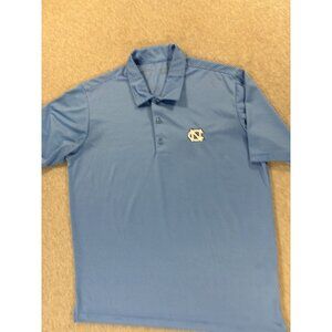 North Carolina Tar Heels Antigua Striped Campus Polo Shirt (Men's Large) Blue